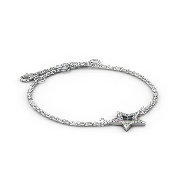 Star Design Delicate 0.18ct Diamond Bracelet