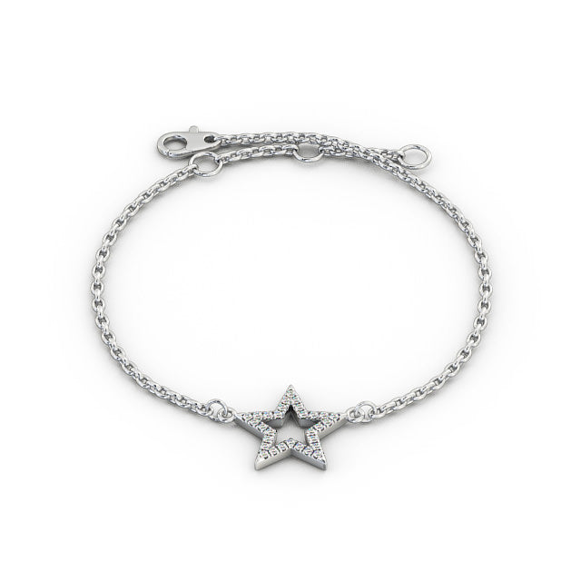 Star Design Delicate 0.18ct Diamond Bracelet