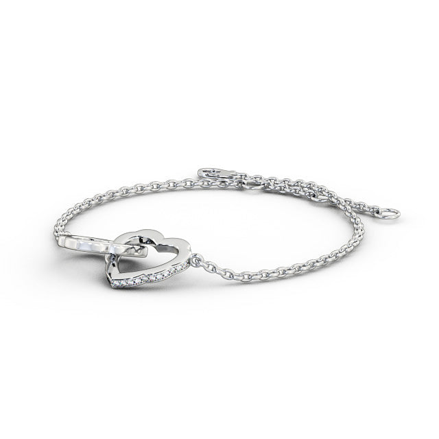 Heart Design Delicate Diamond Bracelet