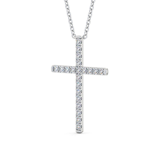 Cross Round Diamond Pendant