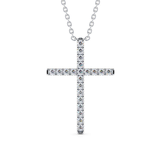 Cross Round Diamond Pendant