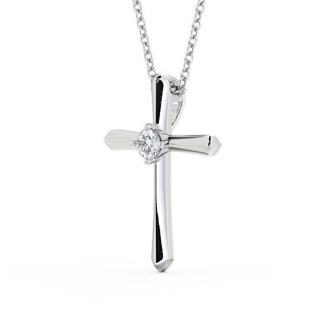 Cross Round Diamond Pendant